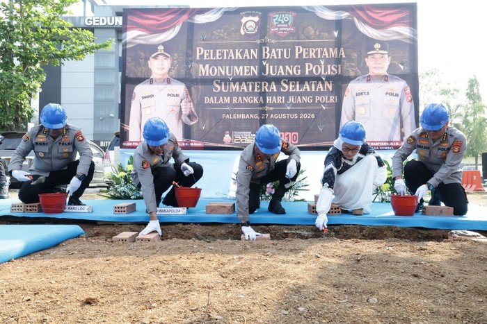 Kapolda Sumsel Pimpin Peletakan Batu Pertama Monumen Juang Polisi